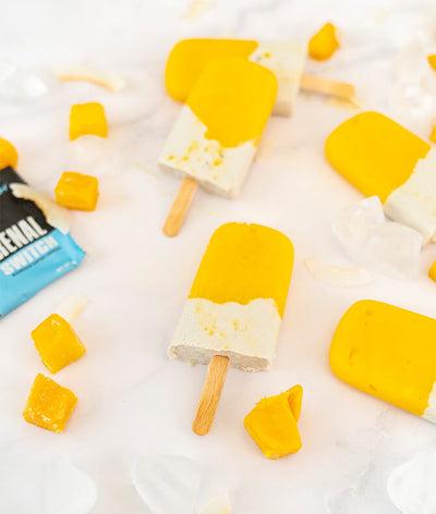 Mango Coconut + Macadamia Popsicles