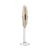 Switch Nutrition Whiz Stick Hand Blender (Beige): A sleek, beige hand blender with the Switch Nutrition logo, displayed in a stand.